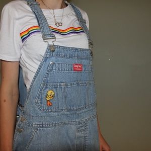 VINTAGE LOONEY TUNES OVERALLS!